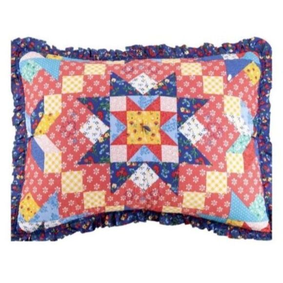 4 Pioneer Woman Starlight Patchwork King Size Pillow Shams, NWT - Picture 2 of 6